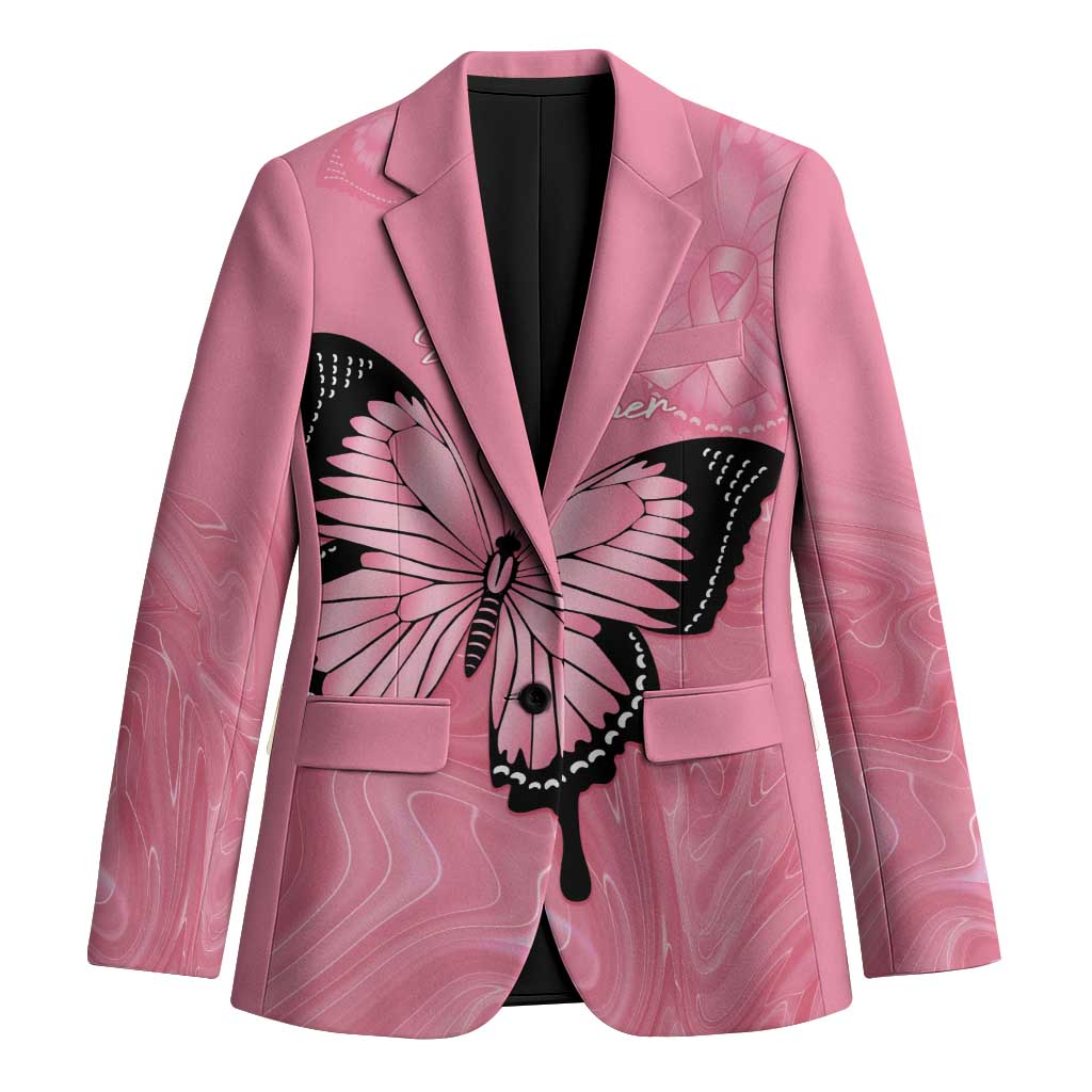 Personalised Australia Breast Cancer Awareness Blazer Pink Ribbon Butterfly Opal Pattern - Aussie Hoodie
