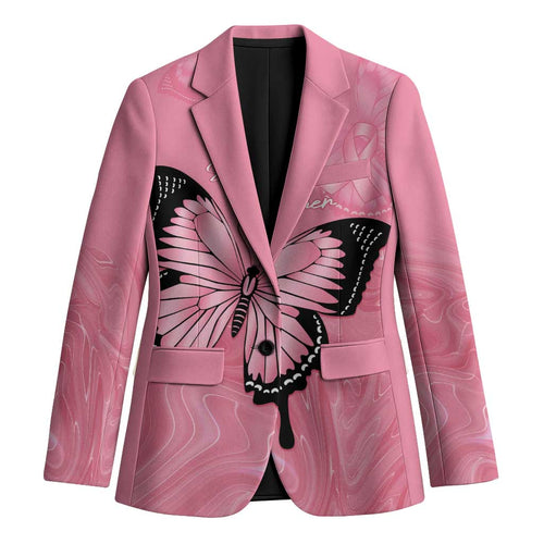 Personalised Australia Breast Cancer Awareness Blazer Pink Ribbon Butterfly Opal Pattern - Aussie Hoodie