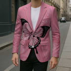 Personalised Australia Breast Cancer Awareness Blazer Pink Ribbon Butterfly Opal Pattern - Aussie Hoodie