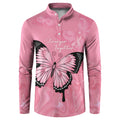 Personalised Australia Breast Cancer Awareness Button Sweatshirt Pink Ribbon Butterfly Opal Pattern - Aussie Hoodie