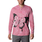 Personalised Australia Breast Cancer Awareness Button Sweatshirt Pink Ribbon Butterfly Opal Pattern - Aussie Hoodie