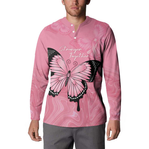 Personalised Australia Breast Cancer Awareness Button Sweatshirt Pink Ribbon Butterfly Opal Pattern - Aussie Hoodie
