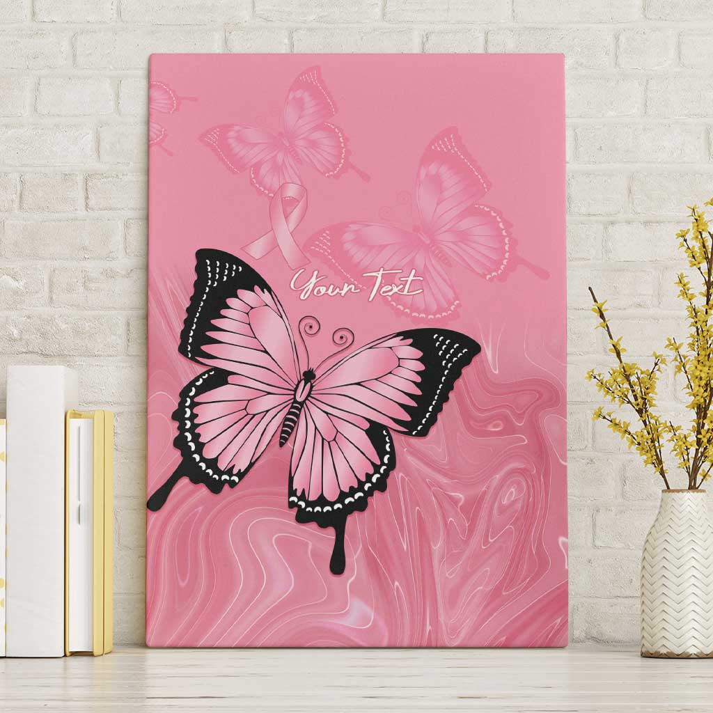 Personalised Australia Breast Cancer Awareness Canvas Wall Art Pink Ribbon Butterfly Opal Pattern - Aussie Hoodie