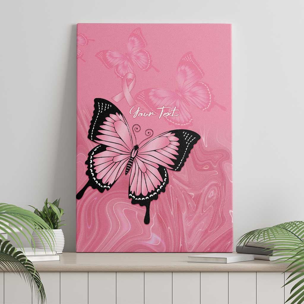 Personalised Australia Breast Cancer Awareness Canvas Wall Art Pink Ribbon Butterfly Opal Pattern - Aussie Hoodie