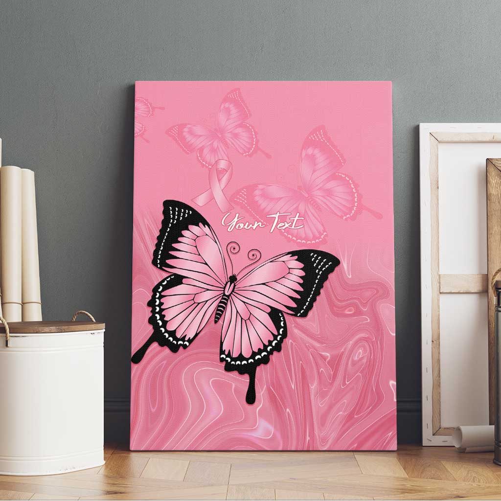 Personalised Australia Breast Cancer Awareness Canvas Wall Art Pink Ribbon Butterfly Opal Pattern - Aussie Hoodie