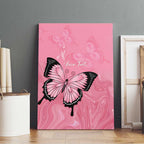 Personalised Australia Breast Cancer Awareness Canvas Wall Art Pink Ribbon Butterfly Opal Pattern - Aussie Hoodie