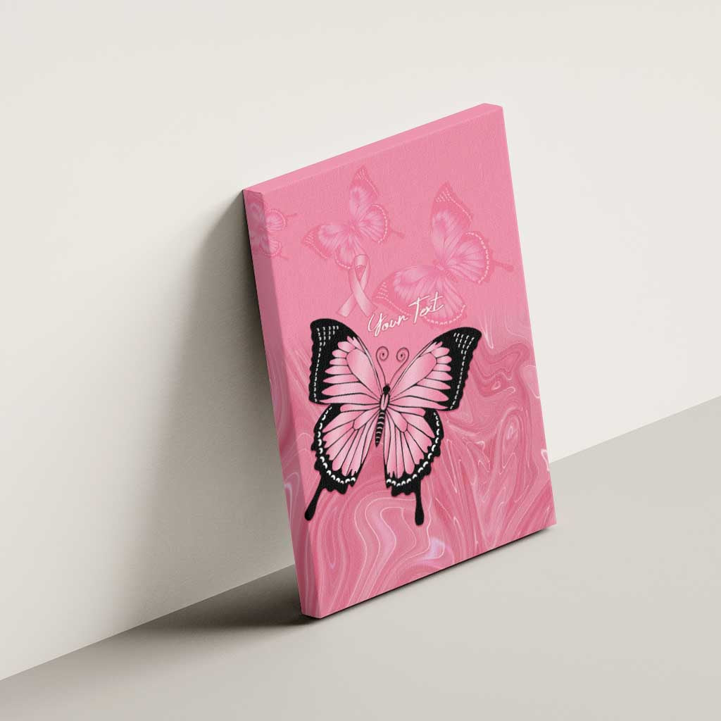 Personalised Australia Breast Cancer Awareness Canvas Wall Art Pink Ribbon Butterfly Opal Pattern - Aussie Hoodie
