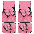 Personalised Australia Breast Cancer Awareness Car Mats Pink Ribbon Butterfly Opal Pattern - Aussie Hoodie