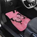 Personalised Australia Breast Cancer Awareness Car Mats Pink Ribbon Butterfly Opal Pattern - Aussie Hoodie