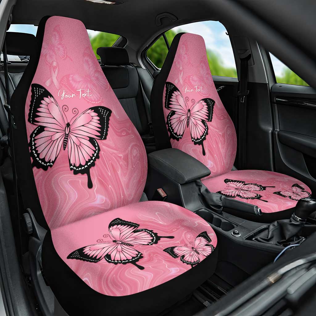 Personalised Australia Breast Cancer Awareness Car Seat Cover Pink Ribbon Butterfly Opal Pattern - Aussie Hoodie