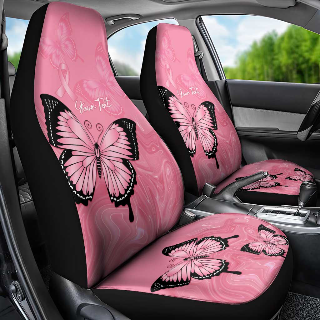 Personalised Australia Breast Cancer Awareness Car Seat Cover Pink Ribbon Butterfly Opal Pattern - Aussie Hoodie