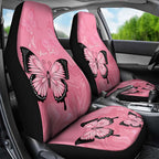 Personalised Australia Breast Cancer Awareness Car Seat Cover Pink Ribbon Butterfly Opal Pattern - Aussie Hoodie