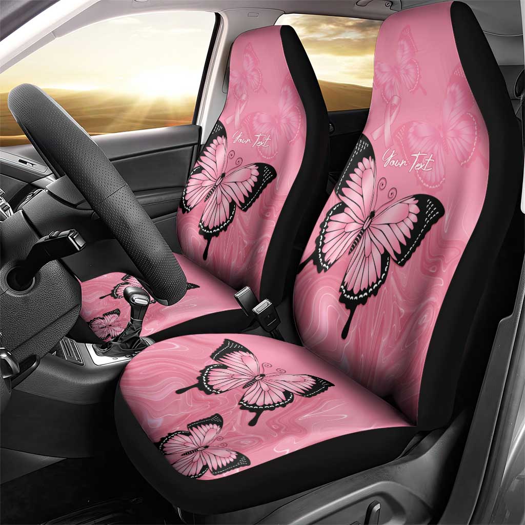 Personalised Australia Breast Cancer Awareness Car Seat Cover Pink Ribbon Butterfly Opal Pattern - Aussie Hoodie