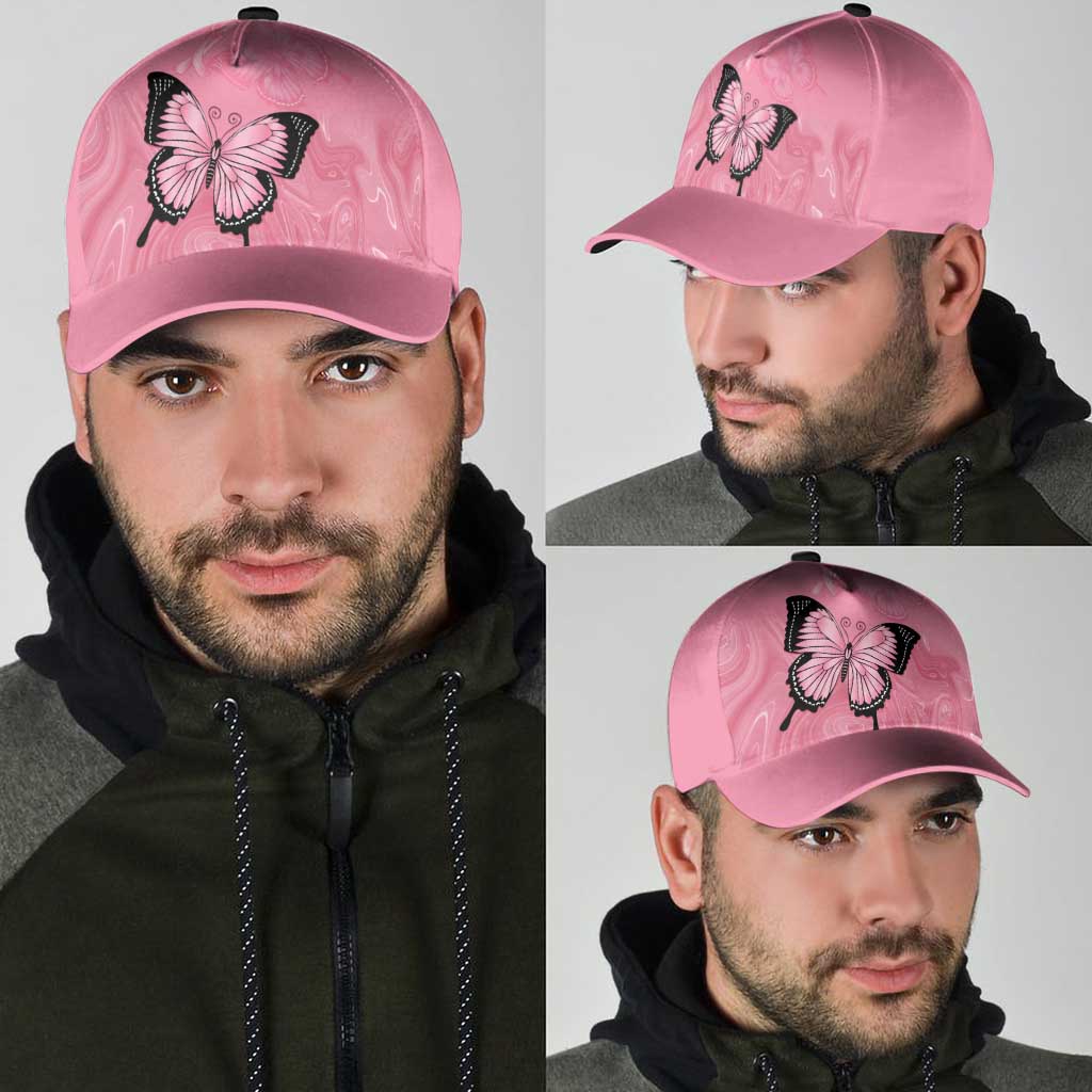 Australia Breast Cancer Awareness Classic Cap Pink Ribbon Butterfly Opal Pattern - Aussie Hoodie