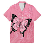Personalised Australia Breast Cancer Awareness Family Matching Mermaid Dress and Hawaiian Shirt Pink Ribbon Butterfly Opal Pattern - Aussie Hoodie