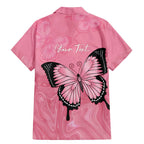 Personalised Australia Breast Cancer Awareness Family Matching Mermaid Dress and Hawaiian Shirt Pink Ribbon Butterfly Opal Pattern - Aussie Hoodie