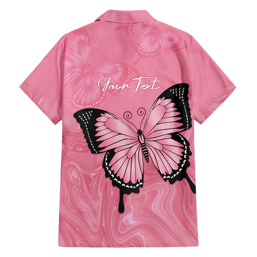 Personalised Australia Breast Cancer Awareness Family Matching Off Shoulder Short Dress and Hawaiian Shirt Pink Ribbon Butterfly Opal Pattern - Aussie Hoodie