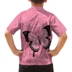 Personalised Australia Breast Cancer Awareness Family Matching Puletasi and Hawaiian Shirt Pink Ribbon Butterfly Opal Pattern - Aussie Hoodie