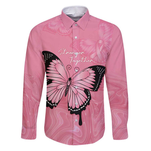 Personalised Australia Breast Cancer Awareness Family Matching Puletasi and Hawaiian Shirt Pink Ribbon Butterfly Opal Pattern - Aussie Hoodie