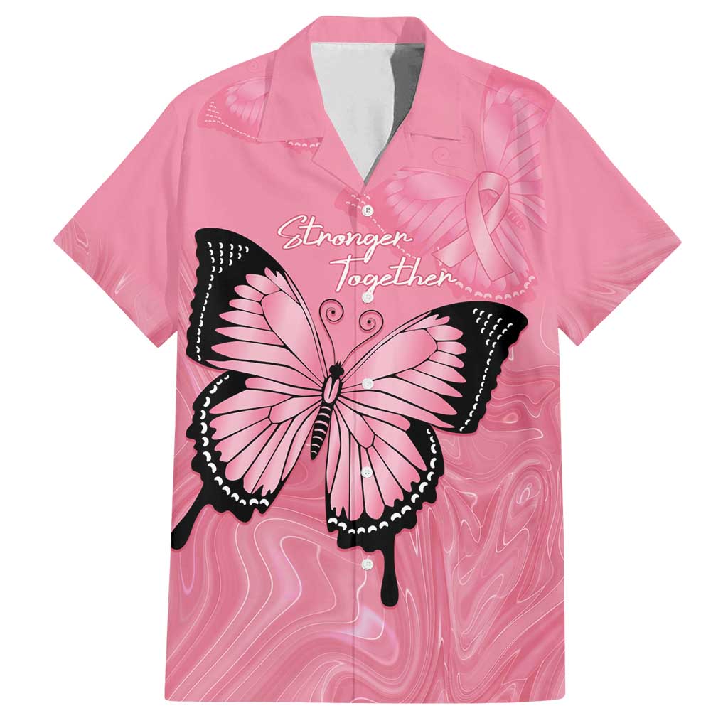 Personalised Australia Breast Cancer Awareness Family Matching Tank Maxi Dress and Hawaiian Shirt Pink Ribbon Butterfly Opal Pattern - Aussie Hoodie