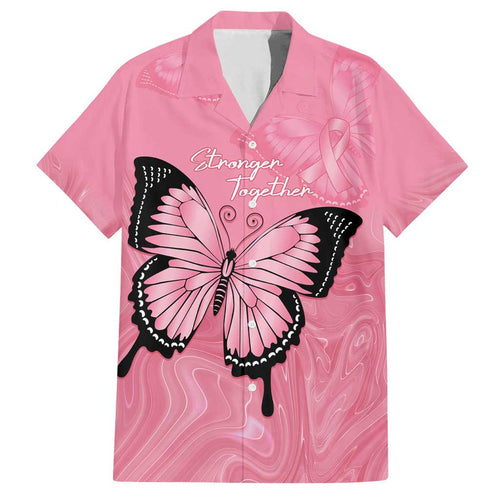 Personalised Australia Breast Cancer Awareness Family Matching Tank Maxi Dress and Hawaiian Shirt Pink Ribbon Butterfly Opal Pattern - Aussie Hoodie