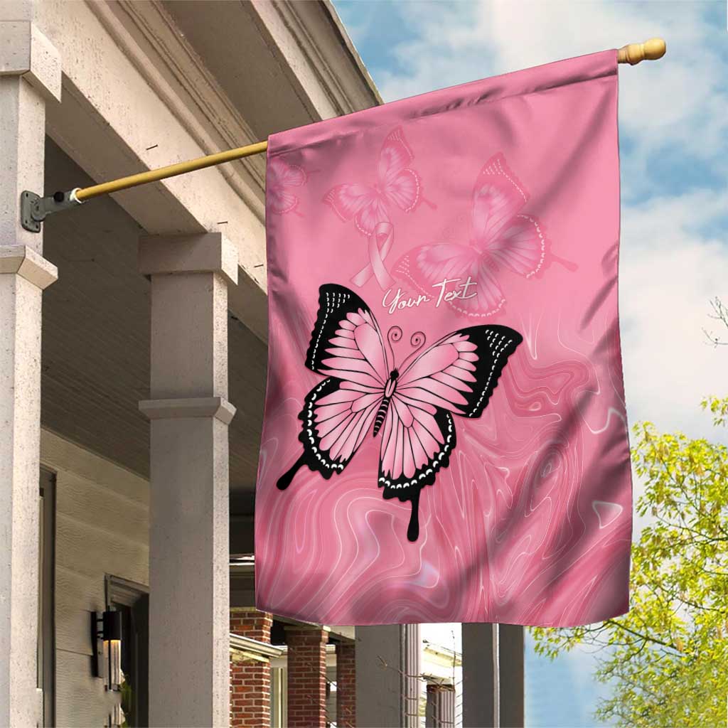 Personalised Australia Breast Cancer Awareness Garden Flag Pink Ribbon Butterfly Opal Pattern - Aussie Hoodie
