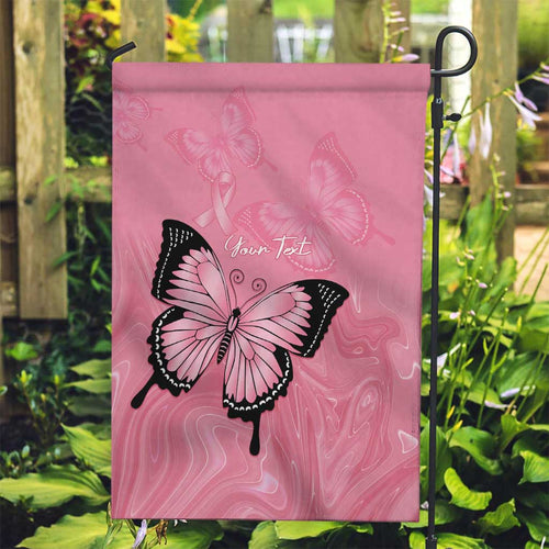 Personalised Australia Breast Cancer Awareness Garden Flag Pink Ribbon Butterfly Opal Pattern - Aussie Hoodie