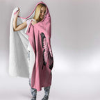 Personalised Australia Breast Cancer Awareness Hooded Blanket Pink Ribbon Butterfly Opal Pattern - Aussie Hoodie
