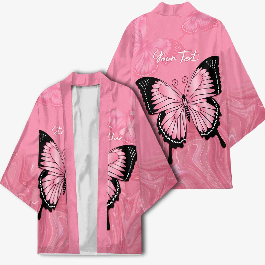 Personalised Australia Breast Cancer Awareness Kimono Pink Ribbon Butterfly Opal Pattern - Aussie Hoodie