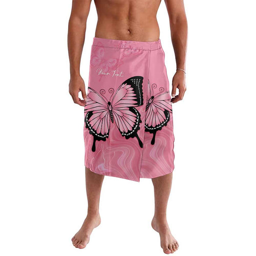 Personalised Australia Breast Cancer Awareness Lavalava Pink Ribbon Butterfly Opal Pattern - Aussie Hoodie
