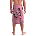 Personalised Australia Breast Cancer Awareness Lavalava Pink Ribbon Butterfly Opal Pattern - Aussie Hoodie