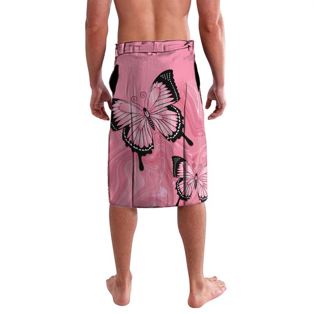 Personalised Australia Breast Cancer Awareness Lavalava Pink Ribbon Butterfly Opal Pattern - Aussie Hoodie