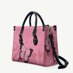 Personalised Australia Breast Cancer Awareness Leather Bag Pink Ribbon Butterfly Opal Pattern - Aussie Hoodie