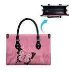Personalised Australia Breast Cancer Awareness Leather Bag Pink Ribbon Butterfly Opal Pattern - Aussie Hoodie