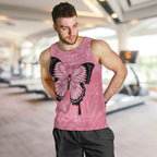 Personalised Australia Breast Cancer Awareness Men Tank Top Pink Ribbon Butterfly Opal Pattern - Aussie Hoodie