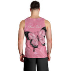 Personalised Australia Breast Cancer Awareness Men Tank Top Pink Ribbon Butterfly Opal Pattern - Aussie Hoodie