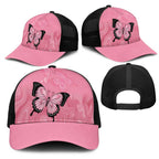 Australia Breast Cancer Awareness Mesh Trucker Cap Pink Ribbon Butterfly Opal Pattern - Aussie Hoodie