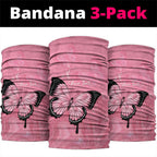 Personalised Australia Breast Cancer Awareness Neck Gaiter Pink Ribbon Butterfly Opal Pattern - Aussie Hoodie