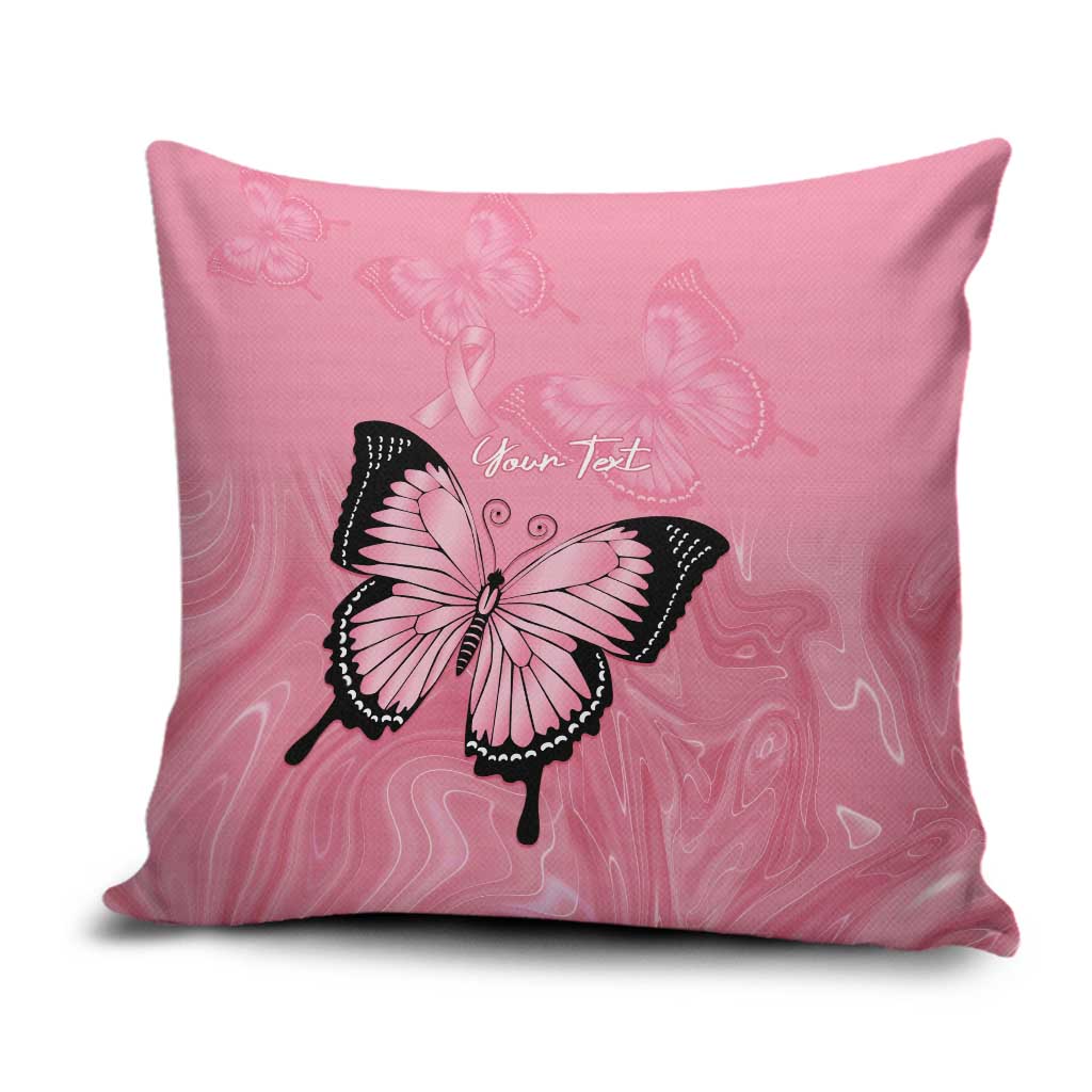 Personalised Australia Breast Cancer Awareness Pillow Cover Pink Ribbon Butterfly Opal Pattern - Aussie Hoodie
