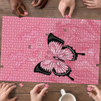 Personalised Australia Breast Cancer Awareness Puzzle Pink Ribbon Butterfly Opal Pattern - Aussie Hoodie