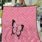 Personalised Australia Breast Cancer Awareness Quilt Pink Ribbon Butterfly Opal Pattern - Aussie Hoodie