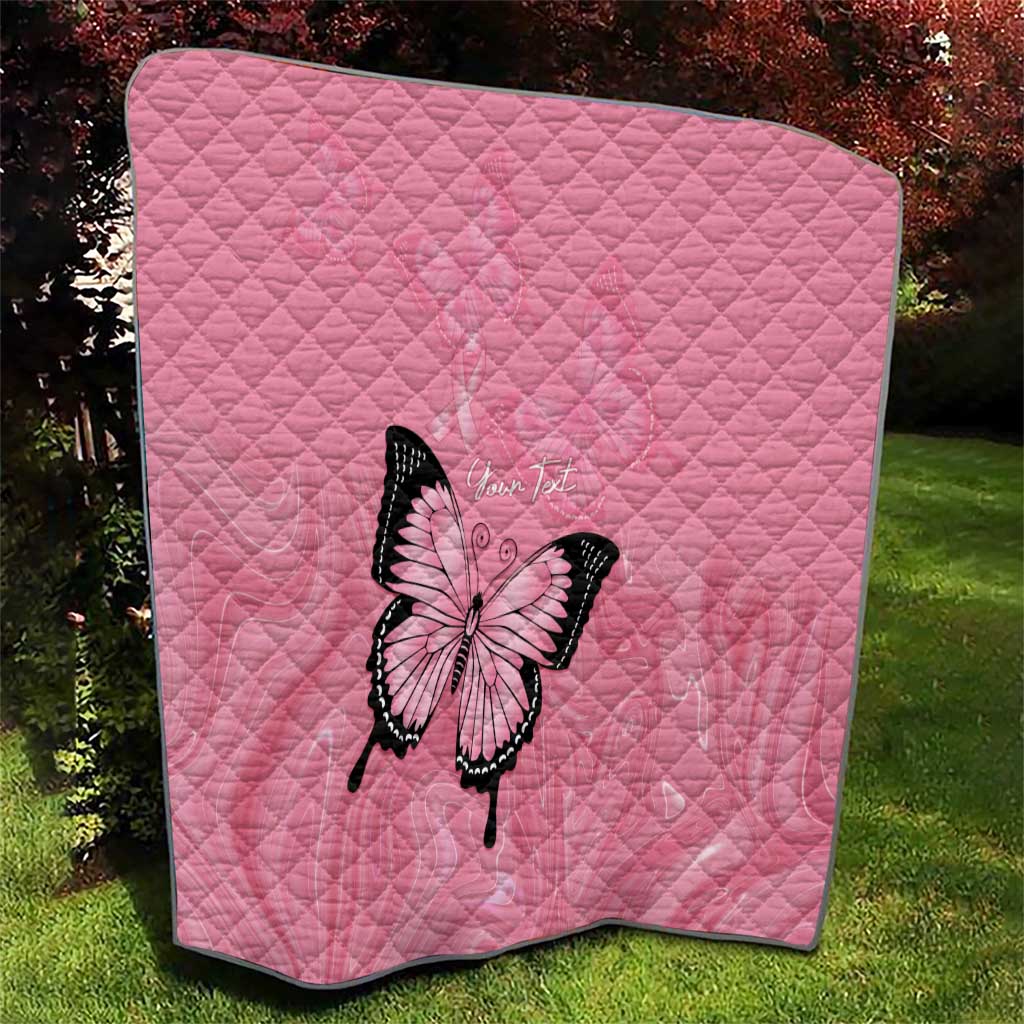 Personalised Australia Breast Cancer Awareness Quilt Pink Ribbon Butterfly Opal Pattern - Aussie Hoodie