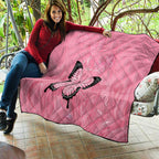 Personalised Australia Breast Cancer Awareness Quilt Pink Ribbon Butterfly Opal Pattern - Aussie Hoodie