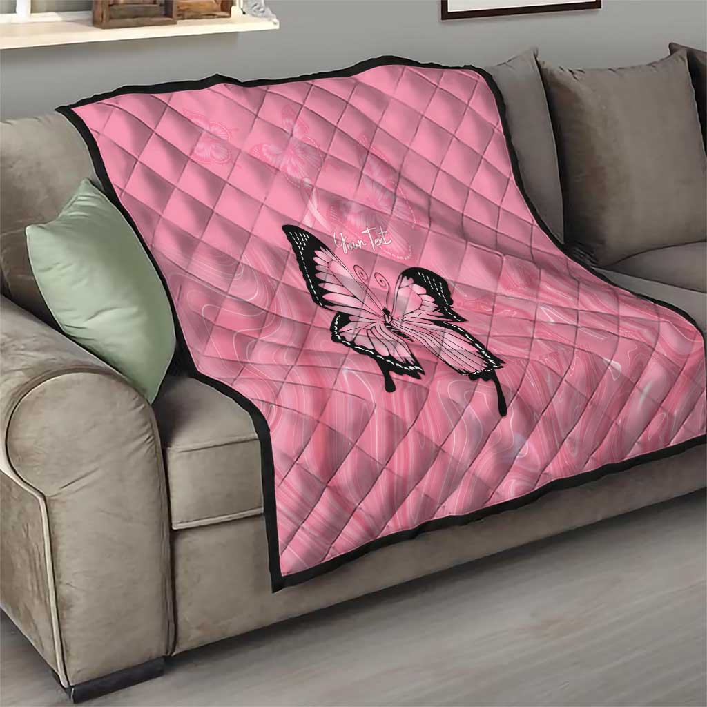 Personalised Australia Breast Cancer Awareness Quilt Pink Ribbon Butterfly Opal Pattern - Aussie Hoodie