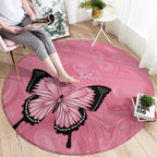 Personalised Australia Breast Cancer Awareness Round Carpet Pink Ribbon Butterfly Opal Pattern - Aussie Hoodie