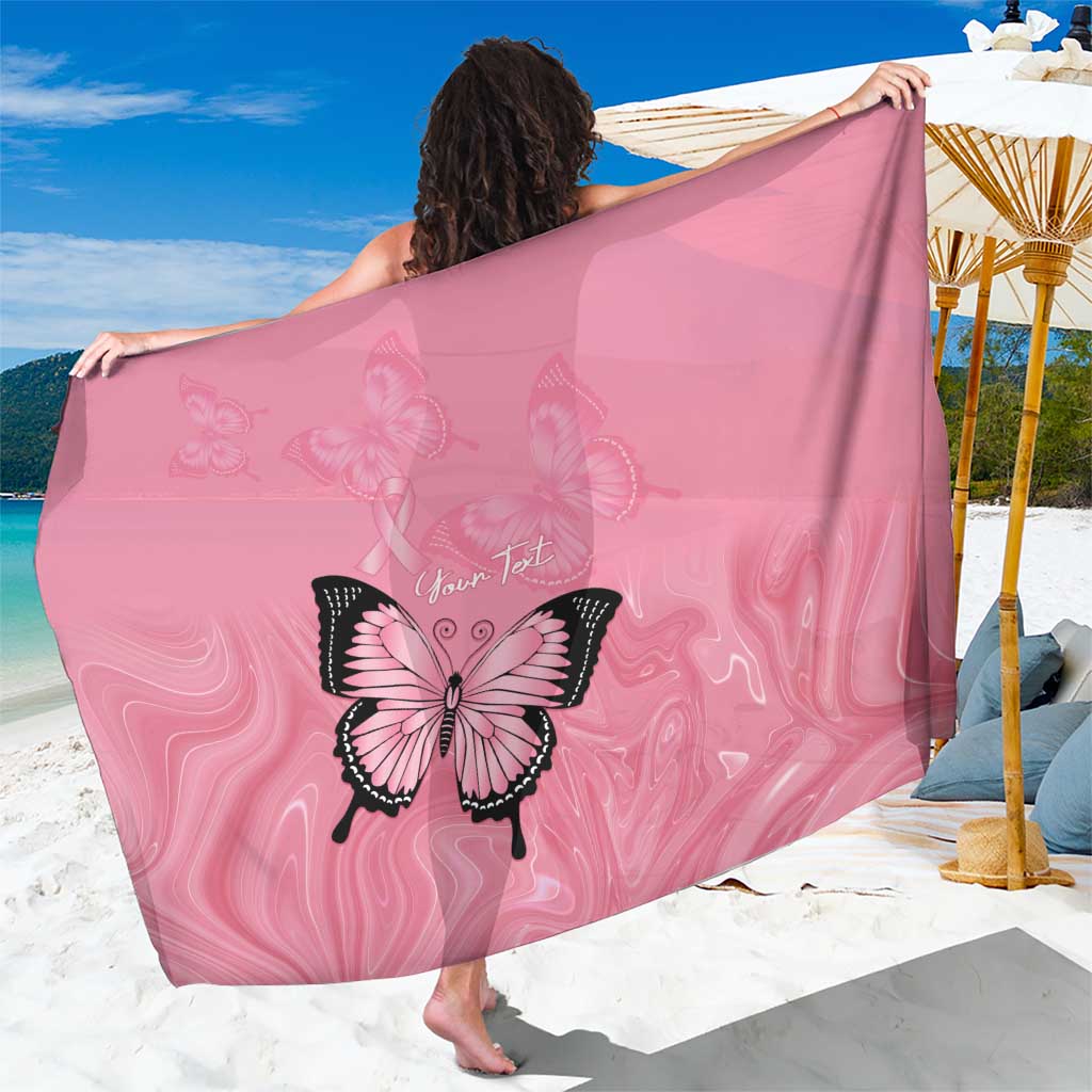 Personalised Australia Breast Cancer Awareness Sarong Pink Ribbon Butterfly Opal Pattern - Aussie Hoodie
