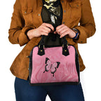 Personalised Australia Breast Cancer Awareness Shoulder Handbag Pink Ribbon Butterfly Opal Pattern - Aussie Hoodie