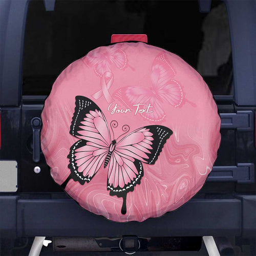 Personalised Australia Breast Cancer Awareness Spare Tire Cover Pink Ribbon Butterfly Opal Pattern - Aussie Hoodie