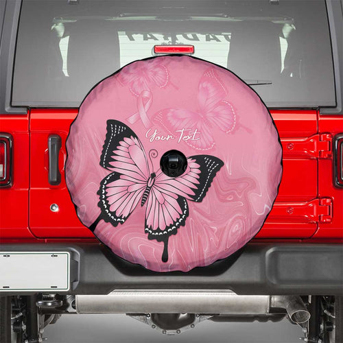 Personalised Australia Breast Cancer Awareness Spare Tire Cover Pink Ribbon Butterfly Opal Pattern - Aussie Hoodie