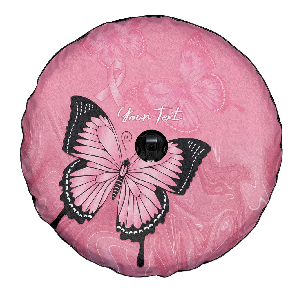 Personalised Australia Breast Cancer Awareness Spare Tire Cover Pink Ribbon Butterfly Opal Pattern - Aussie Hoodie